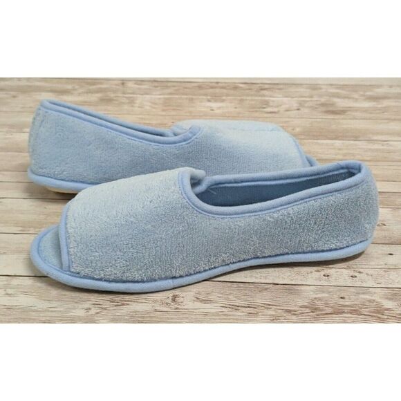 Git-Up Womens Size 6 Chambray Closed Toe Slip On Hook & Loop Slide Slipper - Picture 7 of 11